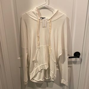 William B Cream Scoop Back Hoodie